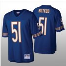 Mens Bears #51 Dick Butkus Mitchell&Ness Throwback Charcoal Metal Legacy Jersey Blue