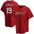 Any Size Cardinals #19 Tommy Edman Cool Baseball Jersey Red