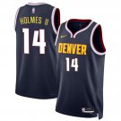 Men's Denver Nuggets #14 DaRon Holmes II Navy 2024 Draft Icon Edition Jersey