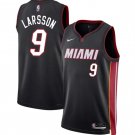 Men's Miami Heat #9 Pelle Larsson Black 2024 Draft Icon Edition Basketball Jersey