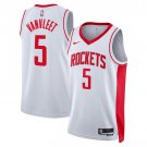 Men's & Youth Houston Rockets #5 Fred VanVleet White Association Edition Stitched Jersey