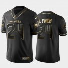 Men's Youth Seahawks #24 Marshawn Lynch Black Gold Vapor Untouchable Jersey