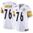 Men's Pittsburgh Steelers #76 Troy Fautanu White 2024 With Dradt Patch Jersey