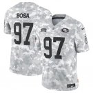 Men's San Francisco 49ers #97 Nick Bosa Arctic Camo 2024 F.U.S.E. Salute to Service Jersey