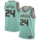 Men's Hornets #24 Brandon Miller Green 2025 City Edition Swingman Stitched Jersey
