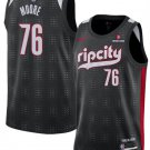 Men's Portland Trail Blazers #76 Taze Moore Black 2024/25 City Edition Edition Stitched Jersey