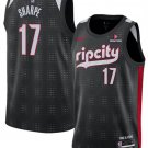 Men's Portland Trail Blazers #17 Shaedon Sharpe Black 2024/25 City Edition Edition Stitched Jersey