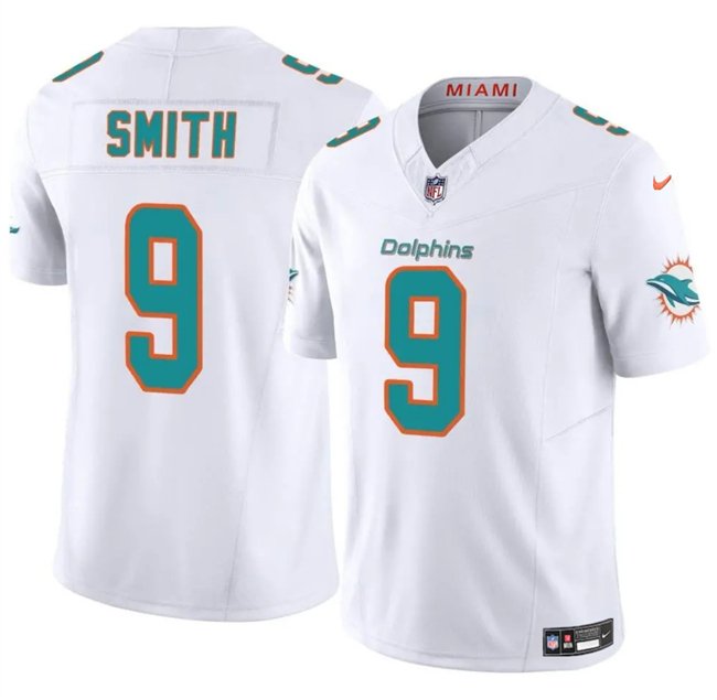 Men's Miami Dolphins #9 Jonnu Smith White 2024 F.U.S.E. Vapor Limited Football Stitched Jersey
