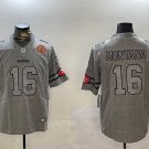 Men's 49ers #16 Joe Montana Retro Limited Jersey Grey