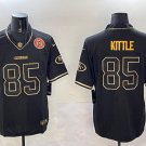 Men's San Francisco 49ers #85 George Kittle Retro Limited Football Jersey Black Gold