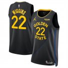 Men's Golden State Warriors #22 Andrew Wiggins Black 2024/25 Statement Edition Stitched Jersey