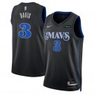 Men's Dallas Mavericks #3 Anthony Davis Black City Edition Stitched Basketball Jersey