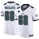 Men's Philadelphia Eagles #68 Jordan Mailata White 2024 F.U.S.E. With 1-Star C Patch Jersey