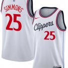 Men's Los Angeles Clippers #25 Ben Simmons White 2024/25 Stitched Jersey