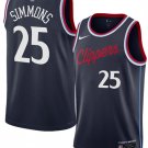 Men's Los Angeles Clippers #25 Ben Simmons Navy 202425 Icon Edition Stitched Jersey