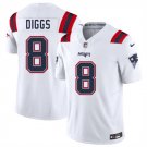 New England Patriots #8 Stefon Diggs White 2025 F.U.S.E. Vapor Limited Football Stitched Jersey
