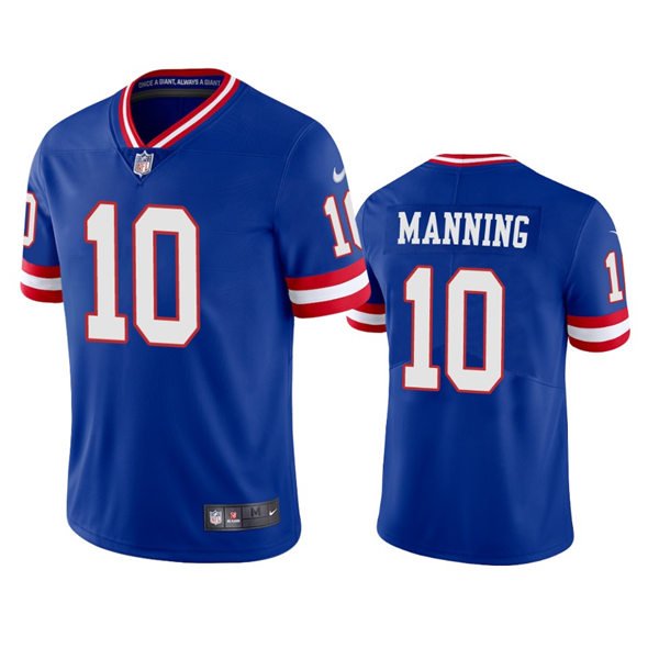 Giants #10 Eli Manning Royal Classic Vapor Limited Jersey