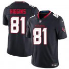 Men's Houston Texans #81 Jayden Higgins Navy 2025 Draft Vapor F.U.S.E. Limited Football Jersey