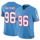 Men's Tennessee Titans #96 Carlos Watkins Blue 2025 F.U.S.E. Throwback Vapor Jersey
