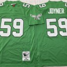 Men's Philadelphia Eagles #59 Seth Joyner Kelly Green Throwback Stitched Jersey