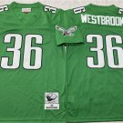 Men's Philadelphia Eagles #36 Brian Westbrook Kelly Green Throwback Stitched Jersey