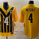 Men's Pittsburgh Steelers #4 DK Metcalf Gold 1933 Throwback Alternate Football Stitched Game Jersey