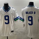 Men's Seattle Seahawks #9 Kenneth Walker III White F.U.S.E. Throwback Vapor Limited Jersey