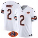 Men's Chicago Bears #2 D.J. Moore White 2025 F.U.S.E. With VMH Patch Vapor Untouchable Jersey