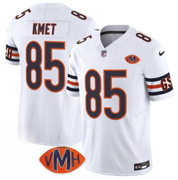 Men's Chicago Bears #85 Cole Kmet White 2025 F.U.S.E. With VMH Patch Vapor Untouchable Jersey