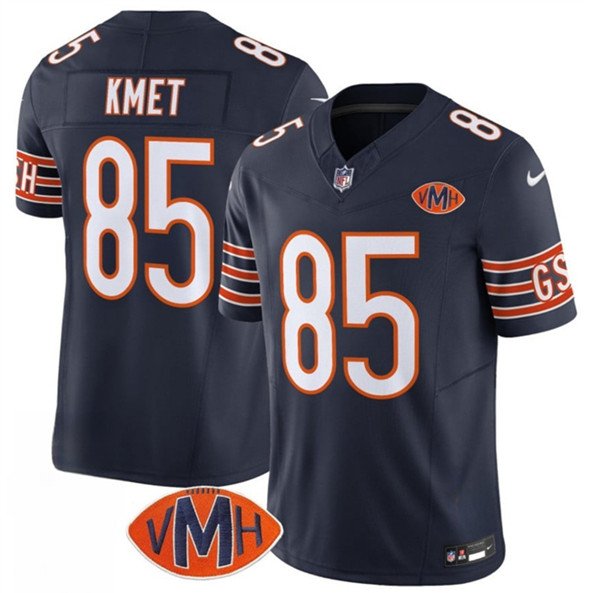 Men's Chicago Bears #85 Cole Kmet Navy 2025 F.U.S.E. With VMH Patch Vapor Untouchable Jersey