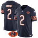 Men's Chicago Bears #2 D.J. Moore Navy 2025 F.U.S.E. With VMH Patch Vapor Untouchable Jersey