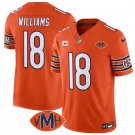 Men's Chicago Bears #18 Caleb Williams Orange 2025 F.U.S.E. With 1-Star C Patch And VMH Jersey