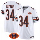 Men's Chicago Bears #34 Walter Payton White 2025 F.U.S.E. With VMH Patch Vapor Untouchable Jersey