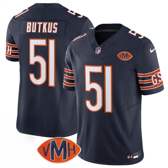 Men's Chicago Bears #51 Dick Butkus Navy 2025 F.U.S.E. With VMH Patch Vapor Untouchable Jersey