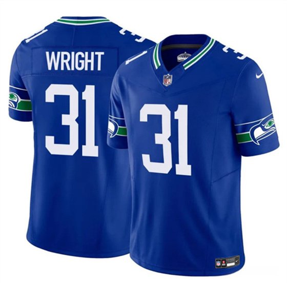 Men's Seattle Seahawks #31 Jacardia Wright Royal 2025 F.U.S.E Throwback Vapor Limited Jersey