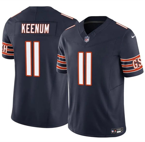 Men's Chicago Bears #11 Case Keenum Navy 2025 F.U.S.E. Vapor Untouchable Limited Jersey