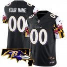 Men's Baltimore Ravens Active Player Custom Black 2025 F.U.S.E. Maryland Flag V2 Vapor Jersey