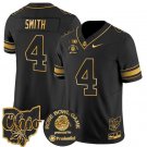 Men's Ohio State Buckeyes #4 Jeremiah Smith Black Gold Rose Bowl 2025 F.U.S.E. Limited Jersey