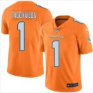 Dolphins #1 Tua Tagovailoa color rush Jersey orange