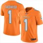 Dolphins #1 Tua Tagovailoa color rush Jersey orange