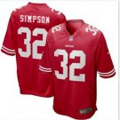 Men's San Francisco 49ers #32 O.J. Simpson Red Game Stitched Jersey