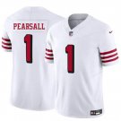 Men's San Francisco 49ers #1 Ricky Pearsall New White 2025 F.U.S.E. Vapor Jersey