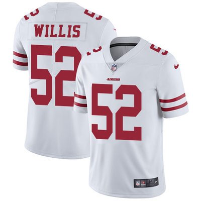 Men's 49ers #52 Patrick Willis White Stitched Limited Football Jersey