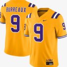 Men's LSU Tigers #9 Joe Burreaux Gold Limited Stitched Game Jersey