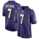 Baltimore Ravens #7 Rashod Bateman Purple Stitched Football Game Jersey