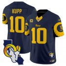 Men's Los Angeles Rams #10 Cooper Kupp Navy 2025 4-Star C Patch F.U.S.E. V2 Limited Jersey