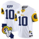 Men's Los Angeles Rams #10 Cooper Kupp White 2025 4-Star C Patch F.U.S.E. V2 Limited Jersey