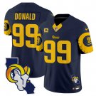 Men's Los Angeles Rams #99 Aaron Donald Navy 2025 4-Star C Patch F.U.S.E. V2 Limited Jersey