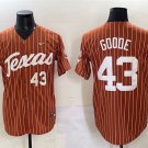 Men's Texas Longhorns #43 Leighann Goode Orange Pinstripe 2025 Jersey