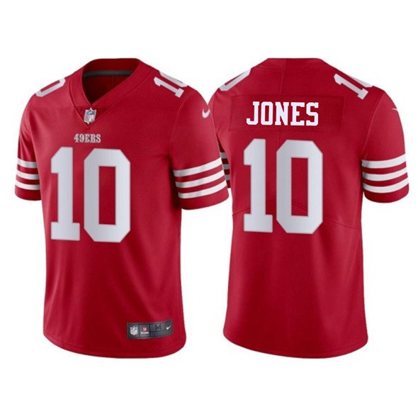Men's San Francisco 49ers #10 Mac Jones Red 2025 Vapor Untouchable Limited Jersey